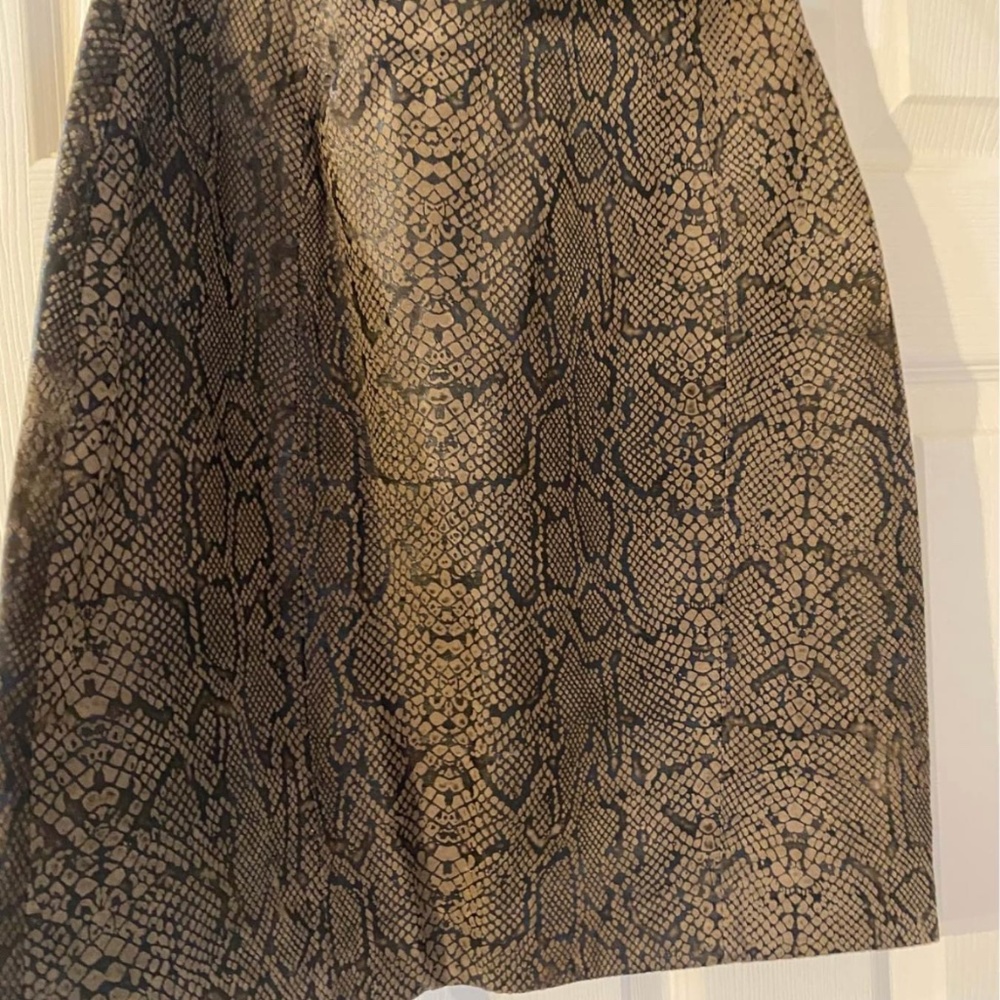 Andrew Marc Snakeskin leather skirt